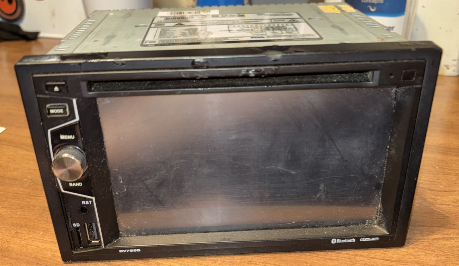 Boss BV755B Stereo Radio Head Unit Double Din Receiver CD Player UNTESTED