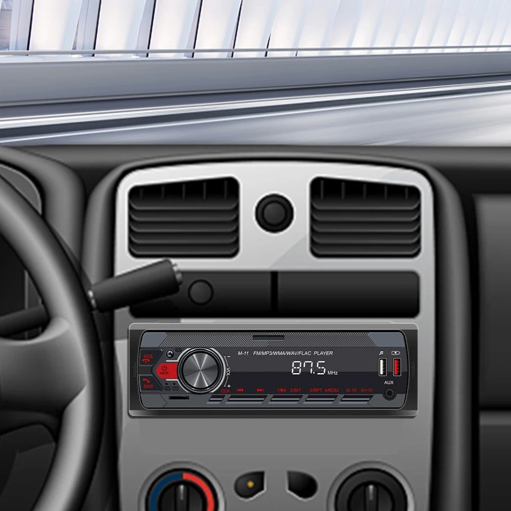 45W 1 Din Car Radio Audio Stereo MP3 Player Bluetooth USB/AUX/FM
