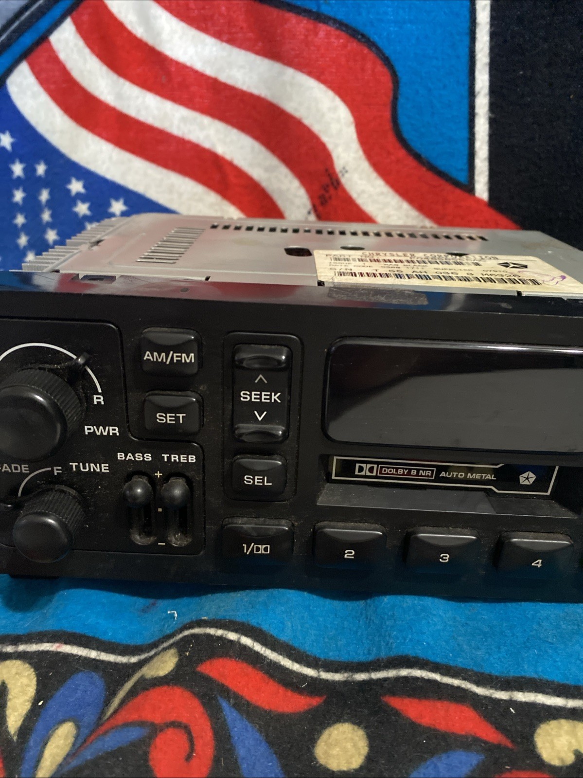 Dodge Chrysler Corporation Radio AM/FM Dolby Cassette P04858556AC Untested 2