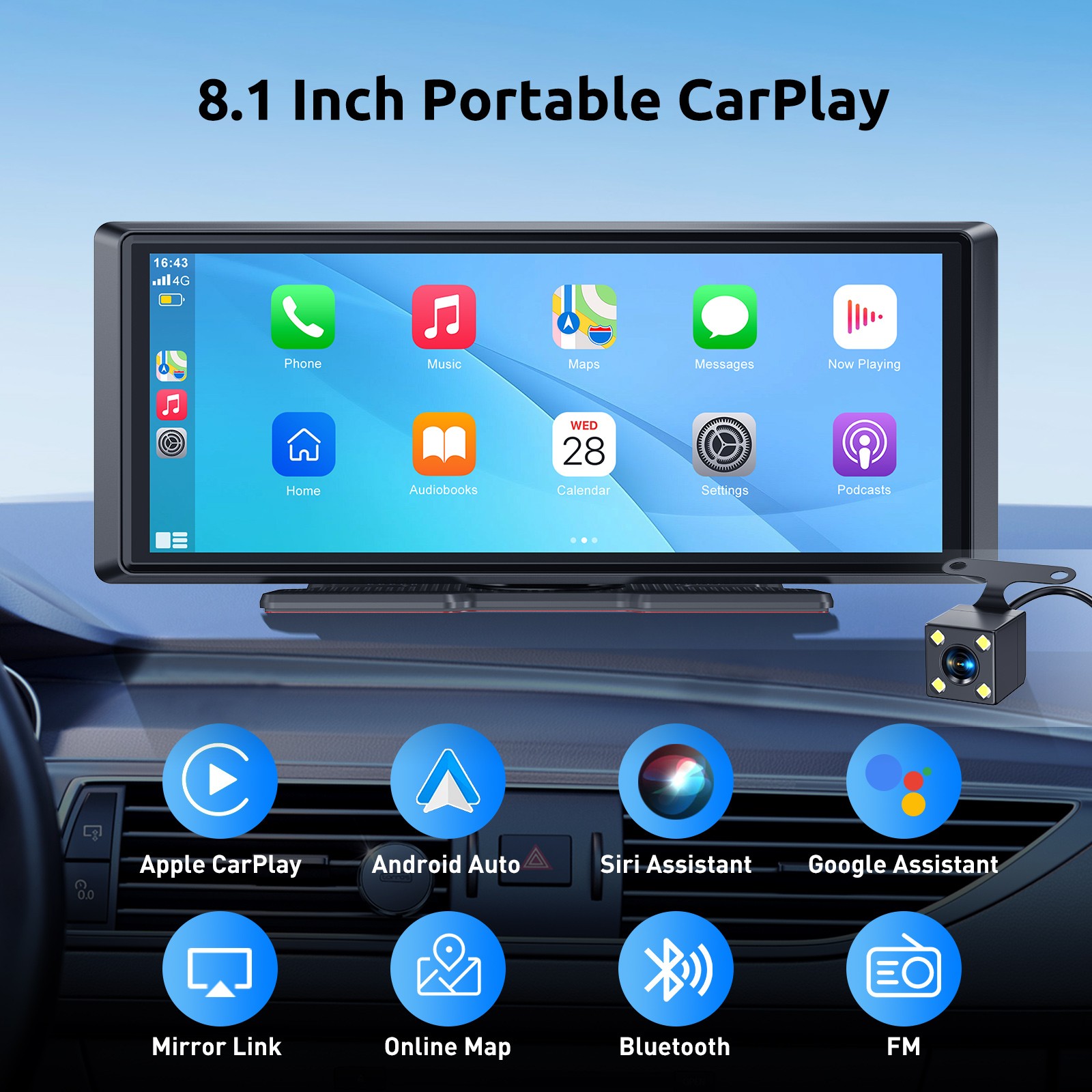 1080P Dual Lens Car DVR Dash Cam Video Recorder G-Sensor Front and Rear Camera
