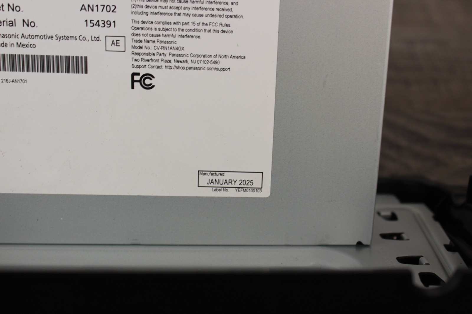 OEM 2025 NISSAN VERSA AUDIO RECEIVER AND DISPLAY ID 28021-6EM0C