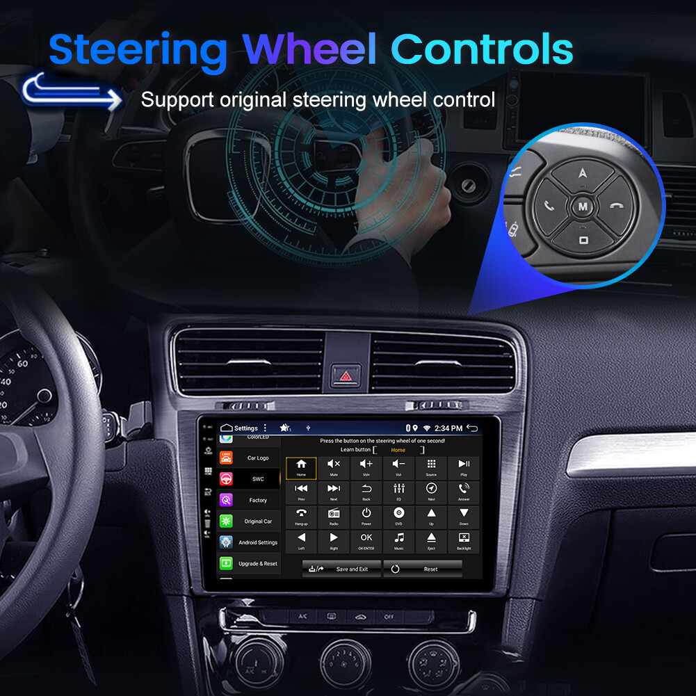 6GB+128GB Android 16 GPS Car Stereo For Volkswagen Golf 7 2012-2020 DSP Car play