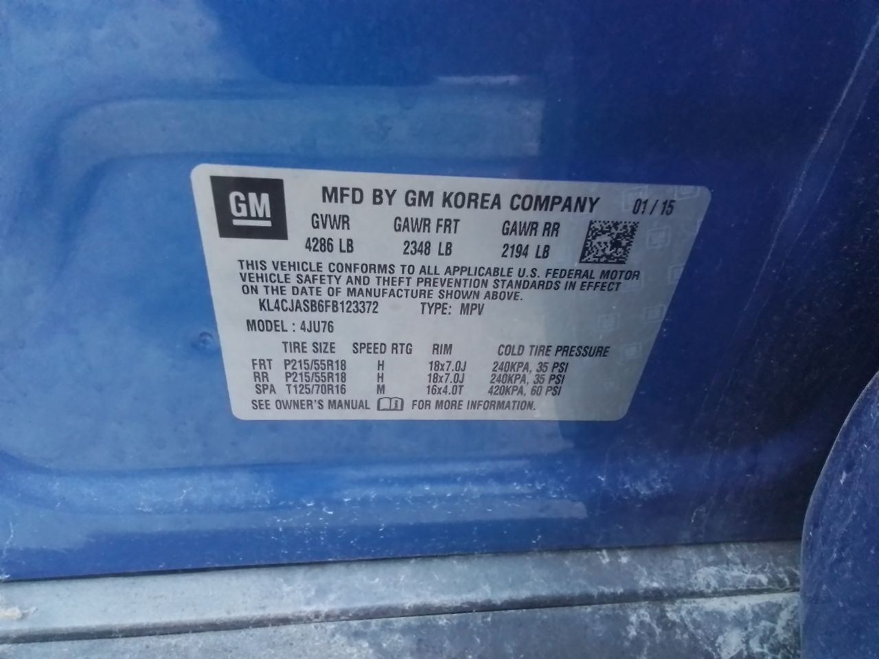 2013-2016 Buick Encore Dash Mounted Display Screen