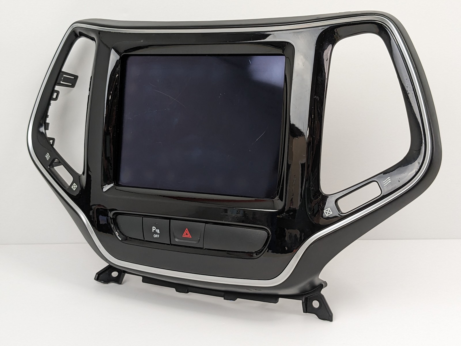 2014-2020 Jeep Cherokee Navigation Display Screen Bezel Trim Hazard Switch OEM