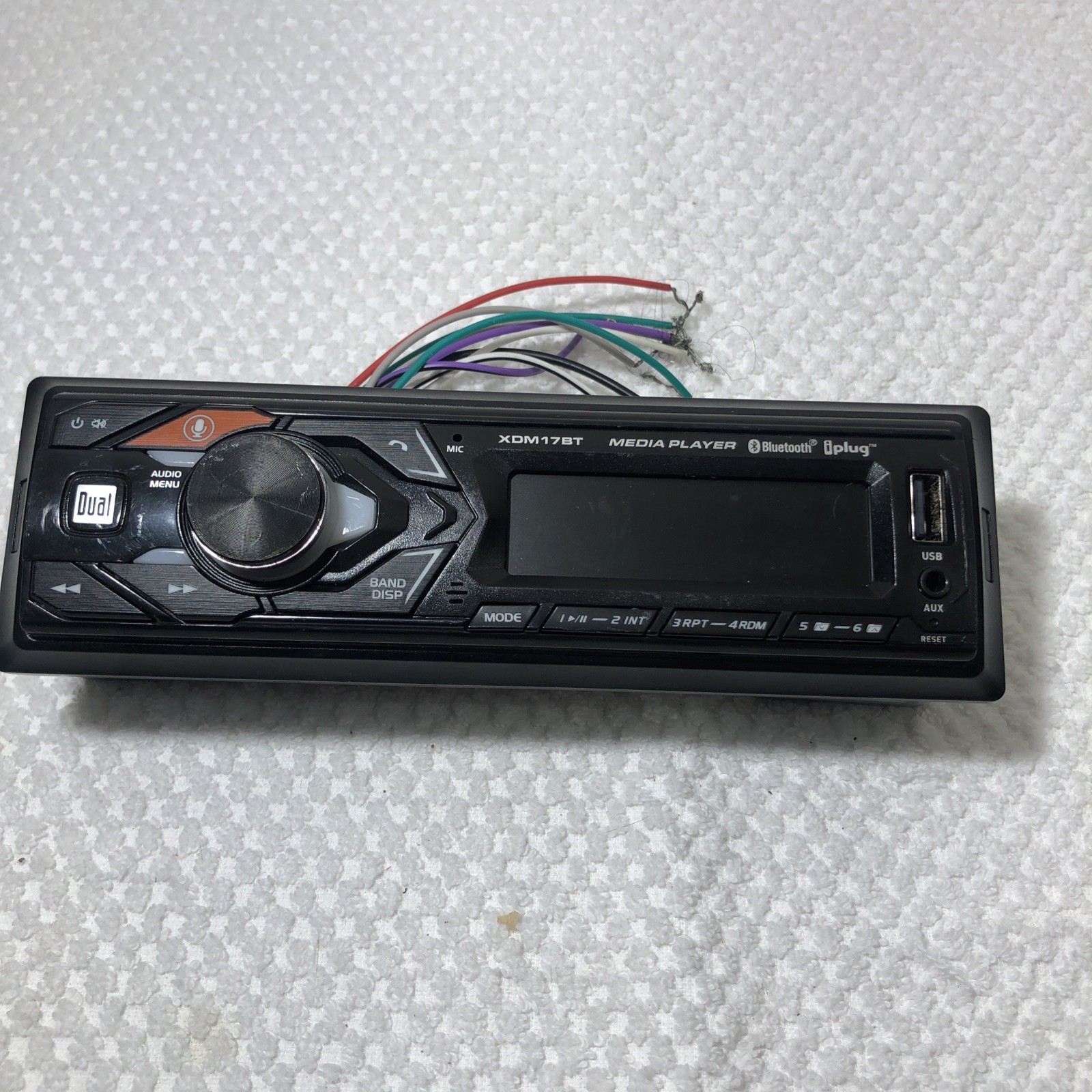 Dual Electronics Media Player Receiver AM FM Radio Bluetooth XDM17BT iPlug
