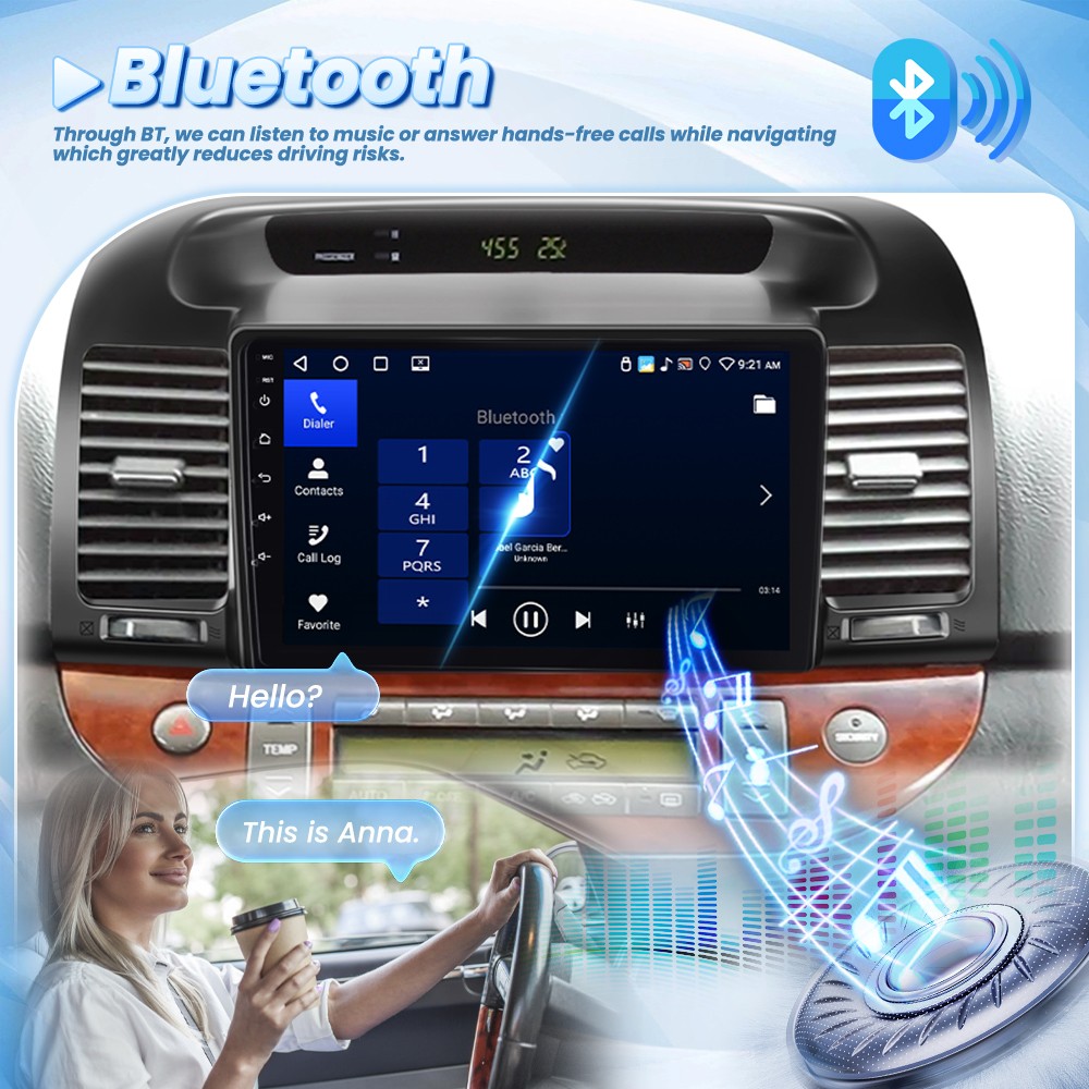 For Toyota Camry 2001-2006 Car Stereo Radio Apple Carplay Android 15 GPS 4+64GB