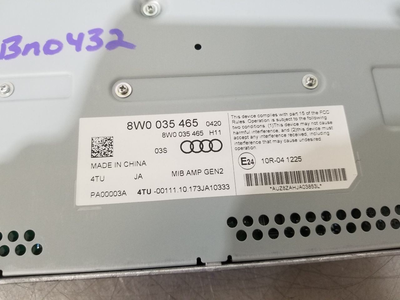 18 2018 AUDI S5 S LINE RADIO AUDIO AMPLIFIER 8W0035465