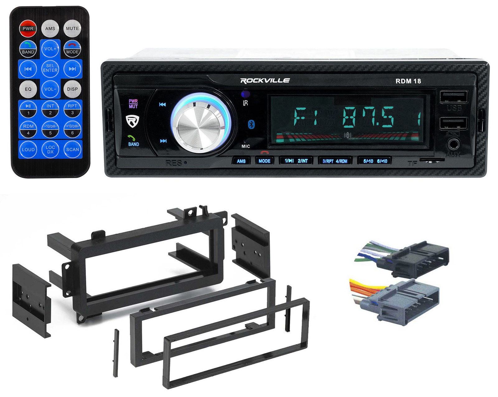 1-Din Digital Media Bluetooth AM/FM/MP3 USB/SD Receiver For 97-01 Jeep Cherokee