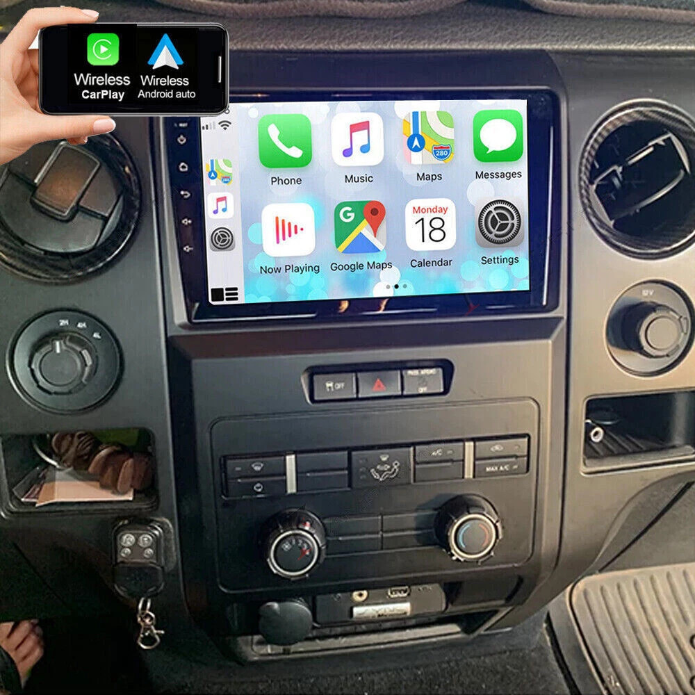 Car Stereo Radio For 2009-2014 Ford F150 Android 15 32G Apple Carplay FM/RDS GPS