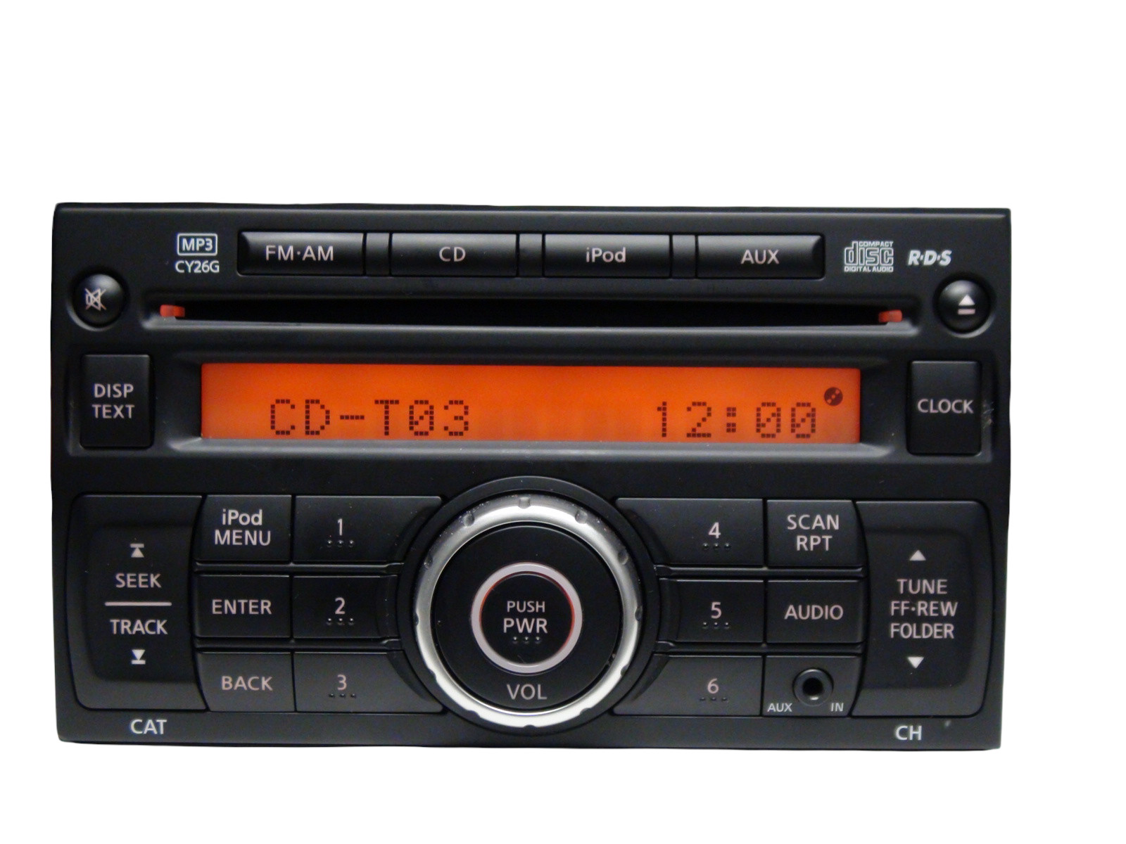 Nissan Rogue 2011-2015 CD MP3 AUX player None-BOSE system CY26G TESTED