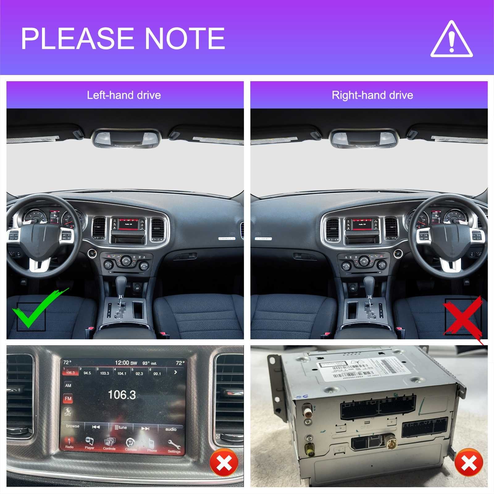 4+64GB Android 15 Car Stereo Radio GPS Navi Carplay For Dodge Charger 2011-2014