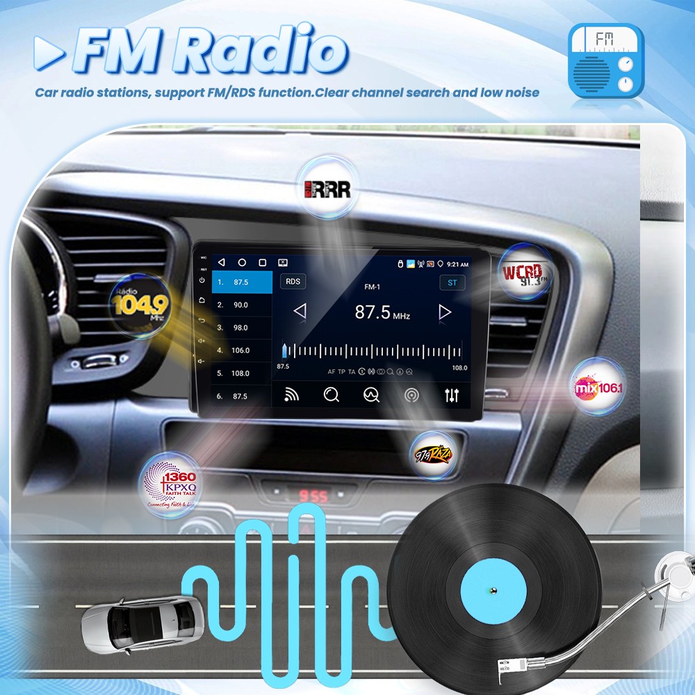 4+64GB For 2011-2013 Kia Optima Carplay Android 15 Car Radio Stereo GPS Navi Cam