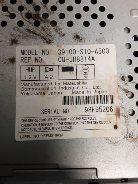Audio Equipment Radio Am-fm-cd Fits 99-01 CR-V 1536602