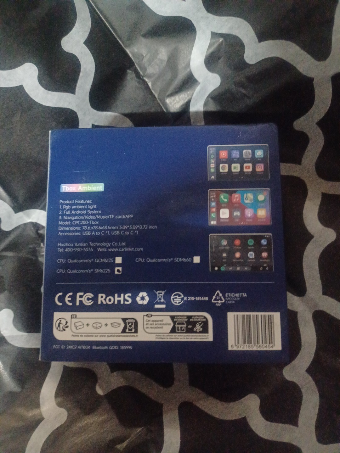 Carlinkit Tbox Ambient 13.0 Wireless Carplay 8GB Ram+ 128GB Rom
