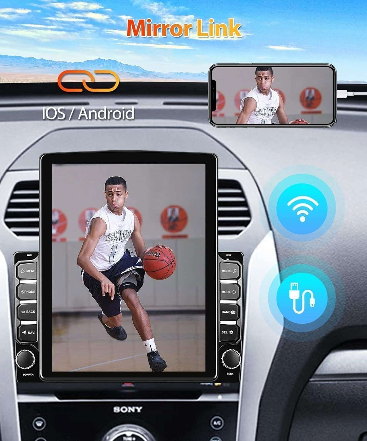 For 2007-2014 GMC Yukon Denali 9.7″ Android 15 Carplay Car Stereo Radio GPS AHD