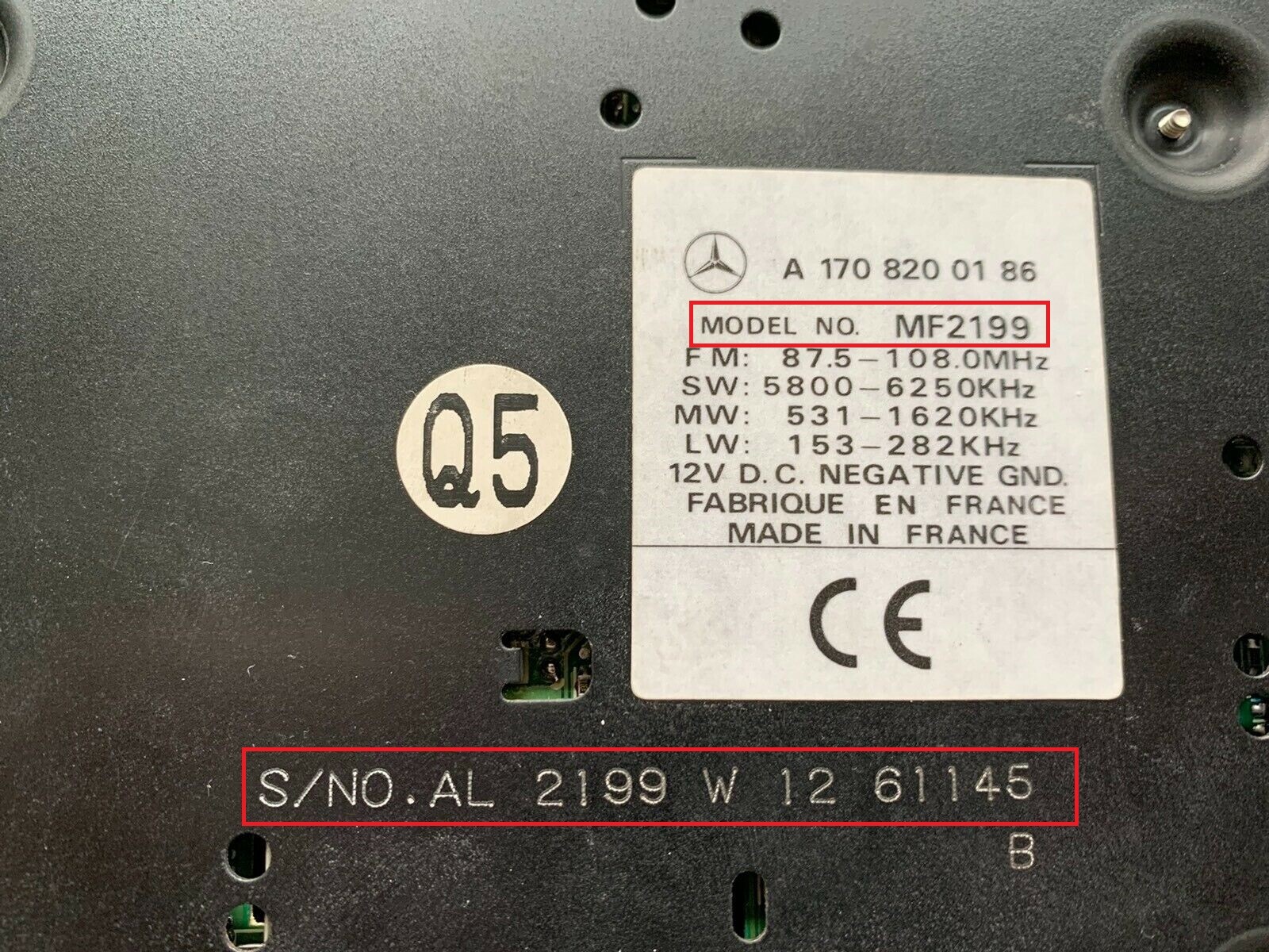 Becker Radio Code / Key Code Harman Mercedes Benz Porsche Ferrari Alpine