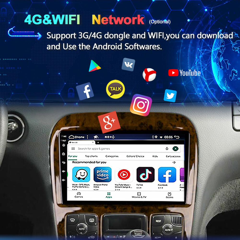 For Mercedes-Benz S Class W220 CAR PLAY ANDROID 14 AUTO CAR STEREO HEAD UNIT AHD