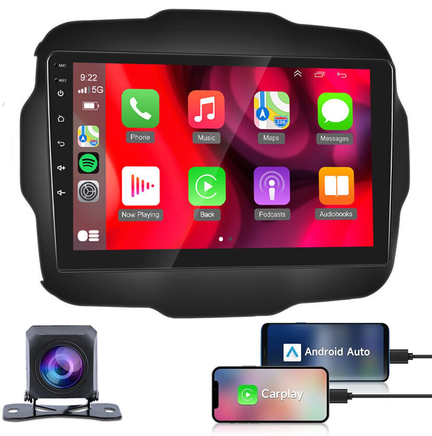 For 2015-2020 Jeep Renegade CarPlay Android 13 Car Radio Stereo FM RDS