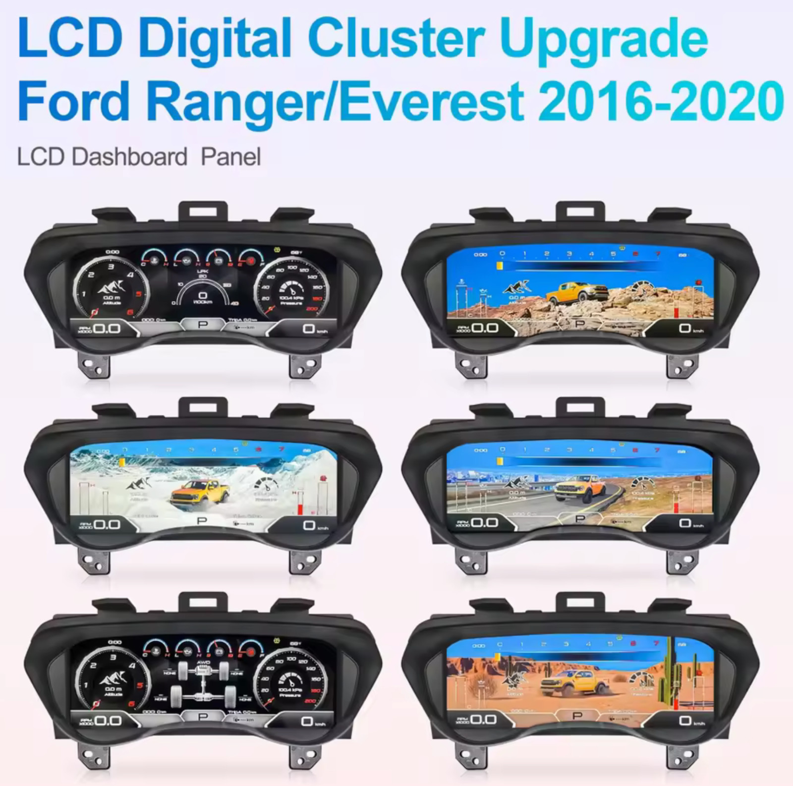 FORD RANGER EVEREST 2016-21 12.3″ DIGITAL SPEEDOMETER CLUSTER COCKPIT DISPLAY