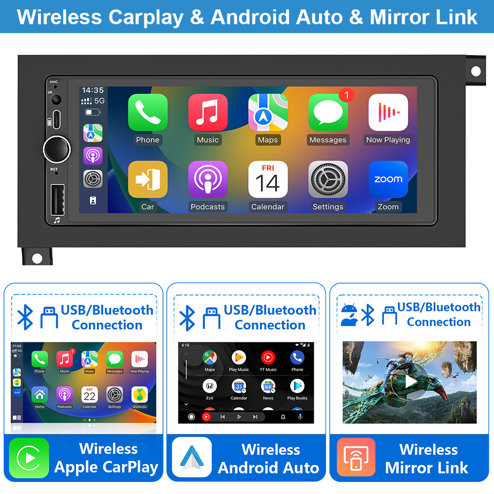 6.9″ For 1997-2002 Dodge Ram Radio Stereo Android Auto Apple CarPlay GPS Navi 4G