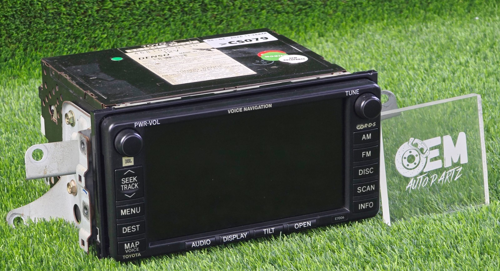 TOYOTA SIENNA 2004-2007 TUNDRA NAVIGATION RADIO DISPLAY 86120-0C160 E7006 Oem