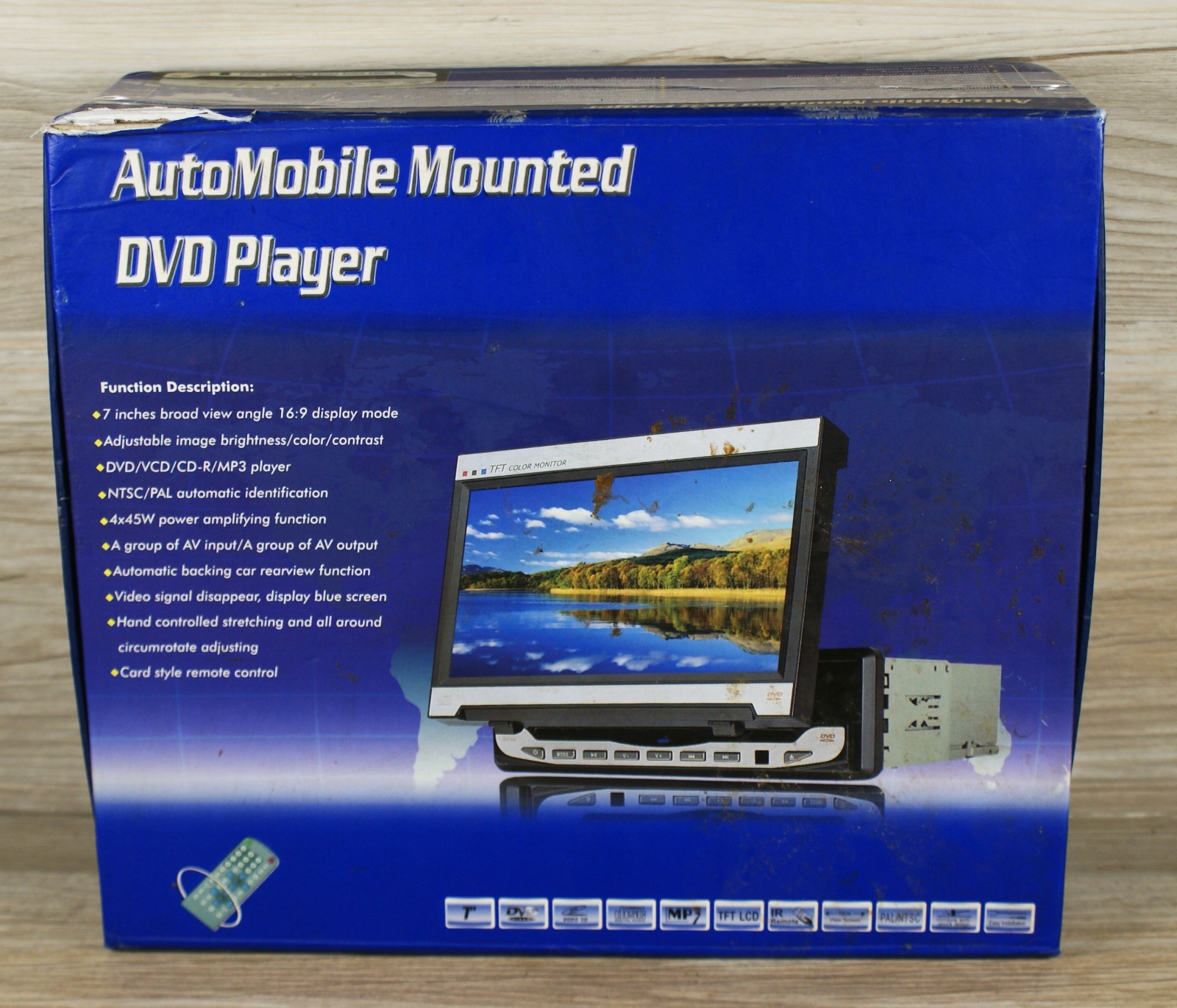 AutoMobile 7 Inch 1 DIN 12V Mounted Car DVD CD Player 4x45W UN-Tested PLS READ