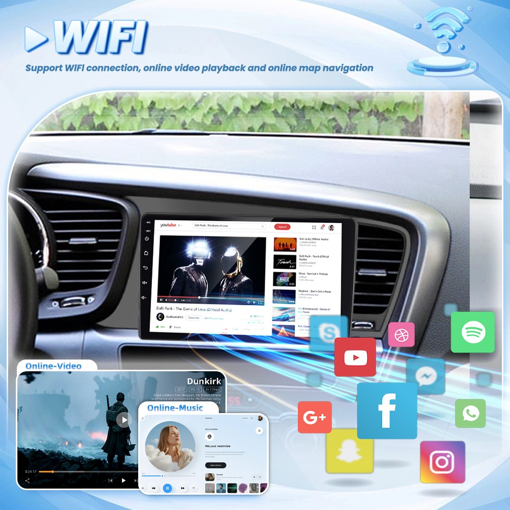 4+64GB For 2011-2013 Kia Optima Carplay Android 15 Car Radio Stereo GPS Navi Cam