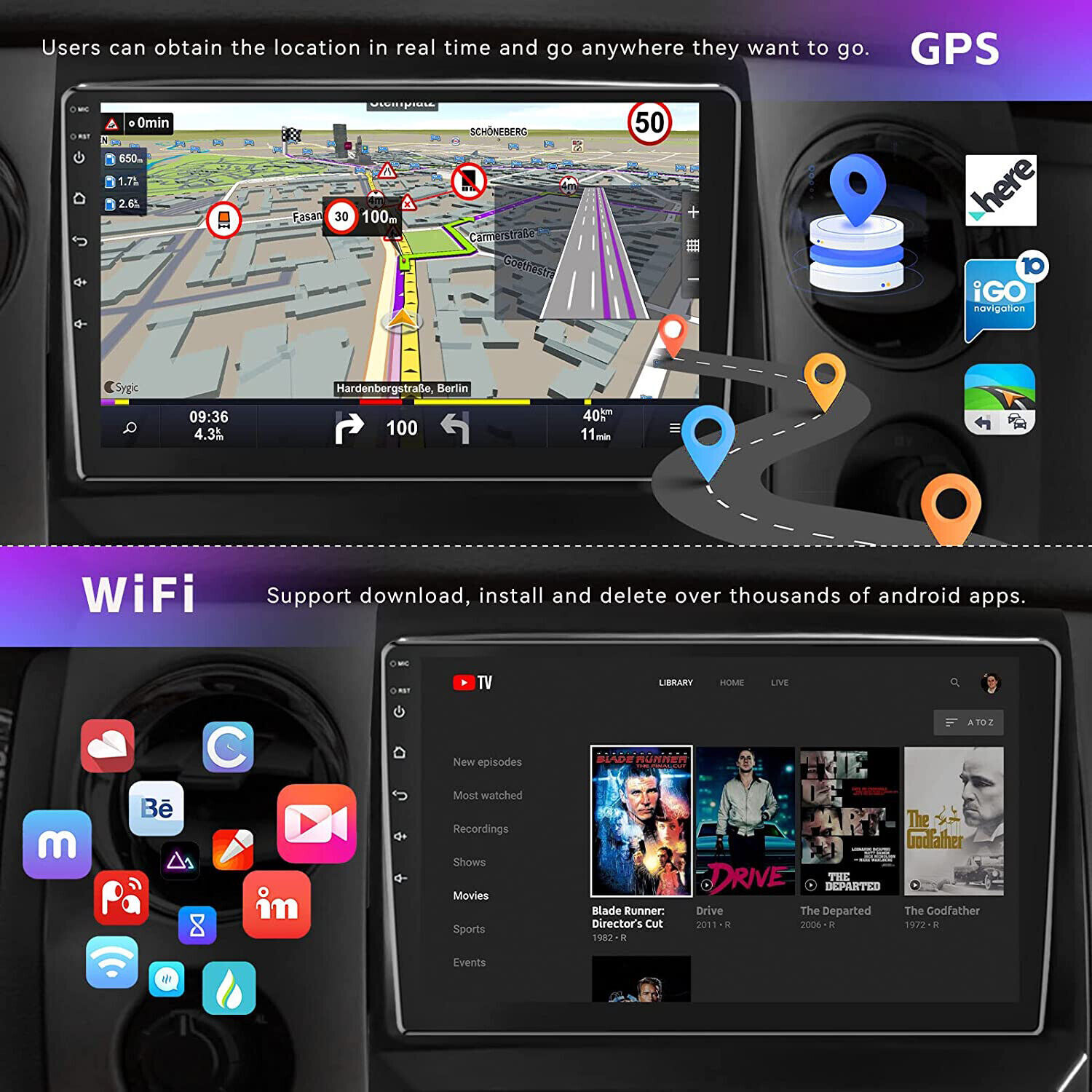 9″ Stereo CarPlay 6+128G for Ford F-150 F150 2009-2014 GPS Radio Navigation WiFi