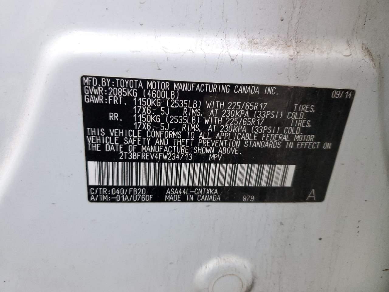RAV 4 2015 Audio Equipment Radio 2867399