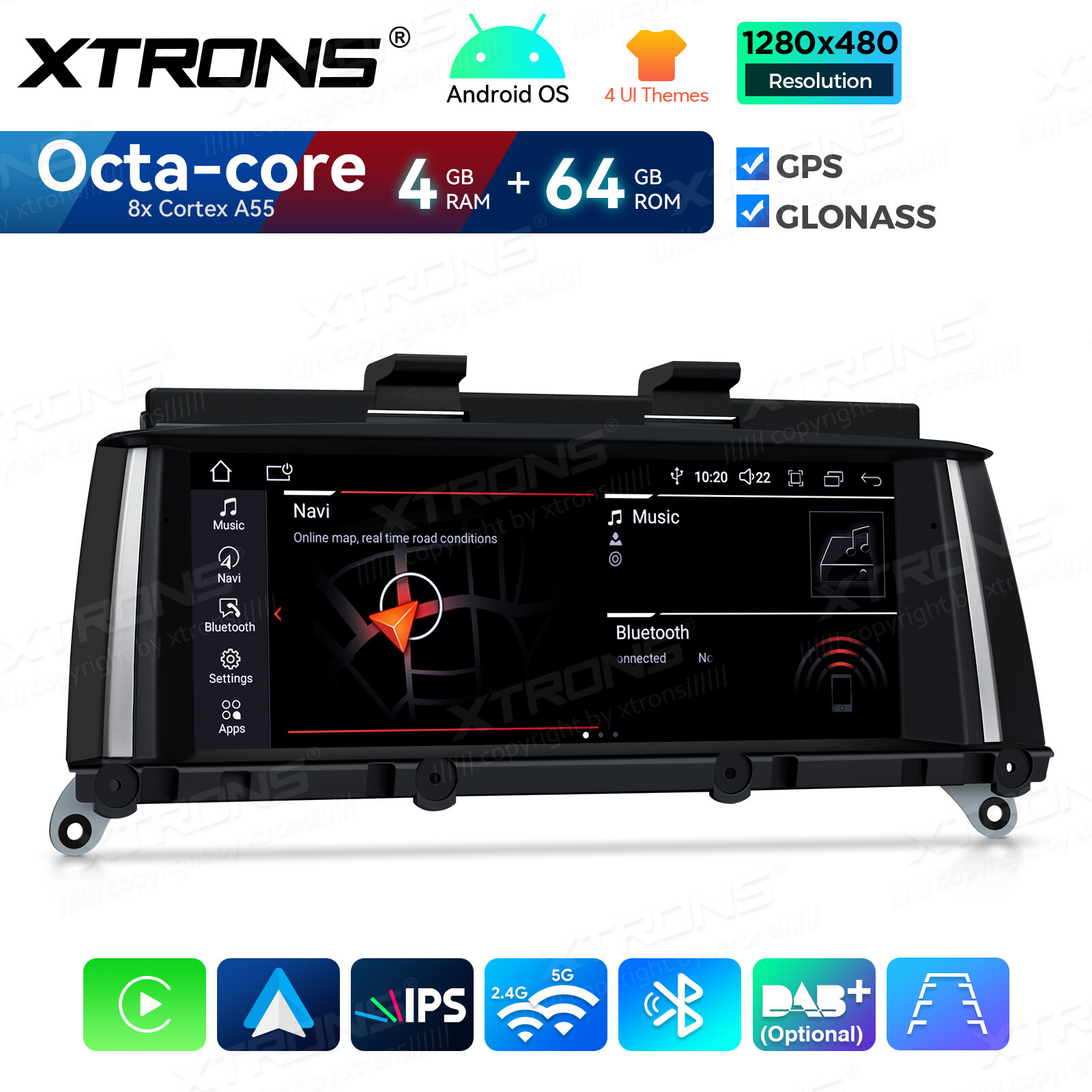 8.8″ Android 14 Car GPS Stereo 8Core 4+64GB CarPlay For BMW X3 F25 CIC 2011-2013
