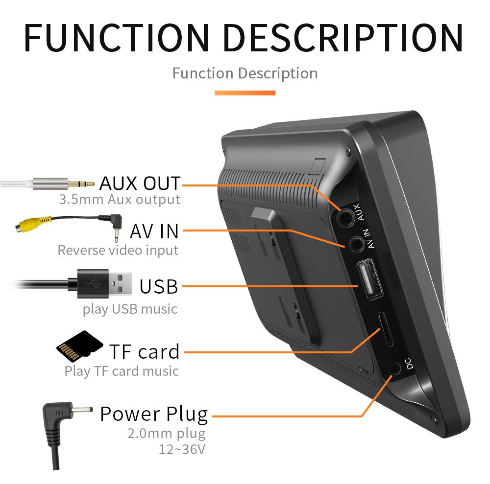 Portable Wireless Apple CarPlay and Android Auto 7″ IPS Touch Screen for Car
