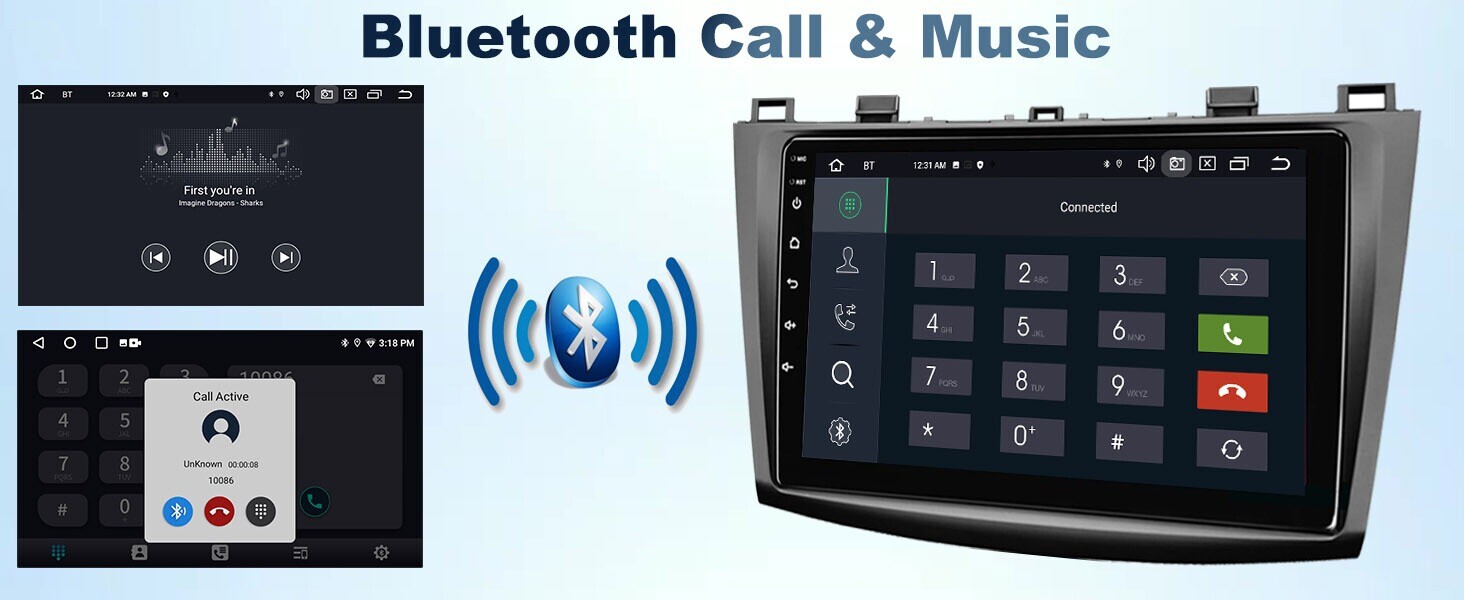 9″ Auto Stereo Video GPS Radio for Mazda 3 2010-2013 WiFi BT Android13.0 4+64G