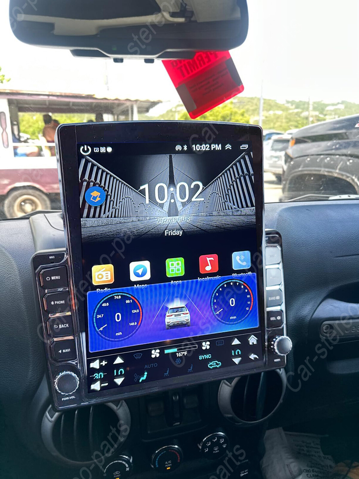 For Jeep Wrangler JK 2007-2018 Wireless Car play Stereo Radio Android 13 GPS NAV