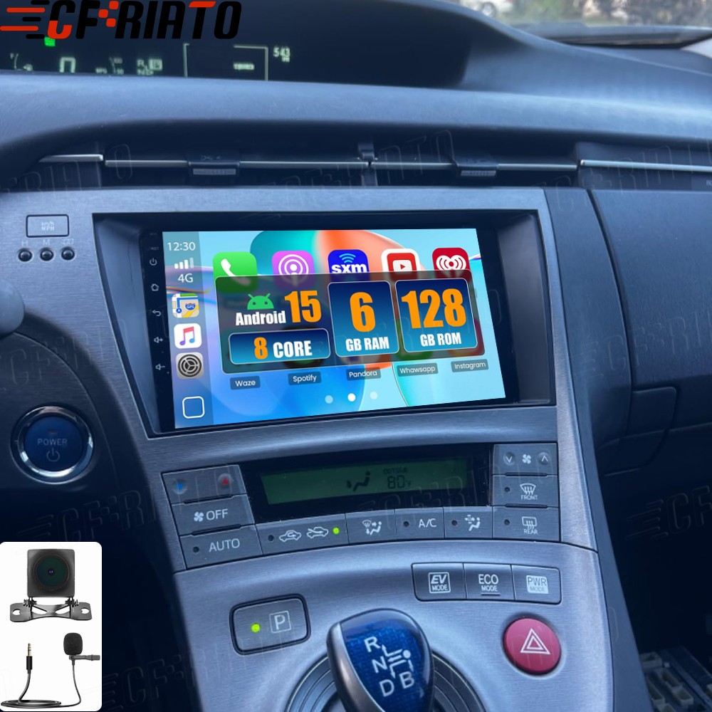 6+128GB For Toyota Prius 2010-2015 Apple Carplay Car Stereo Radio Android 15 GPS