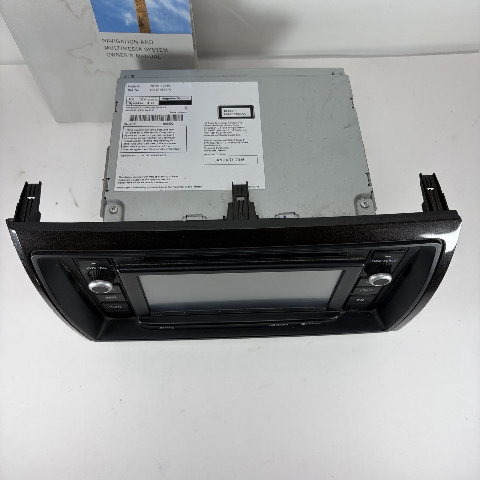 2014-2019 Toyota Tacoma OEM Entune Radio Display and Receiver Assembly w/ Manual