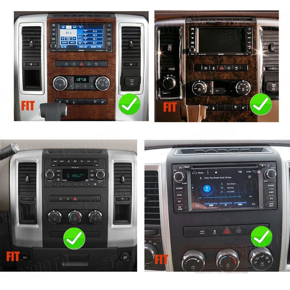 4+64GB For Dodge RAM 1500 2500 2009-2012 Carplay Android 15 Car Radio GPS Stereo