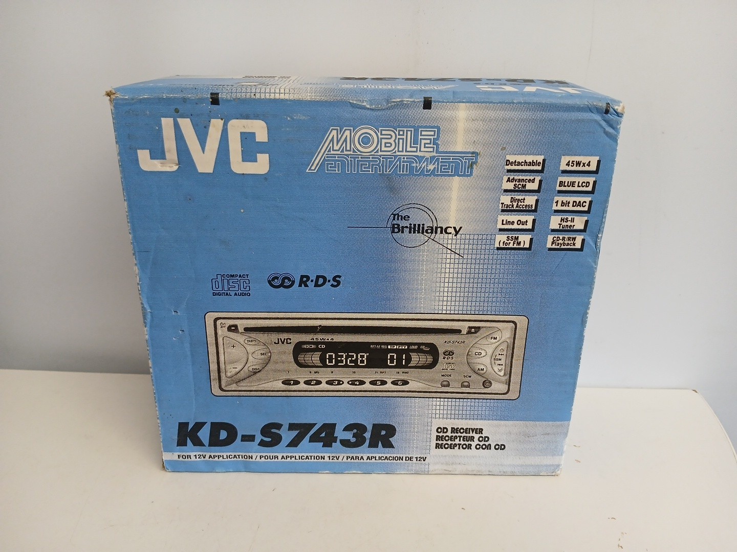 JVC KD-S743R CD Reciever CD / RADIO PLAYER KDS743R Untested Boxed