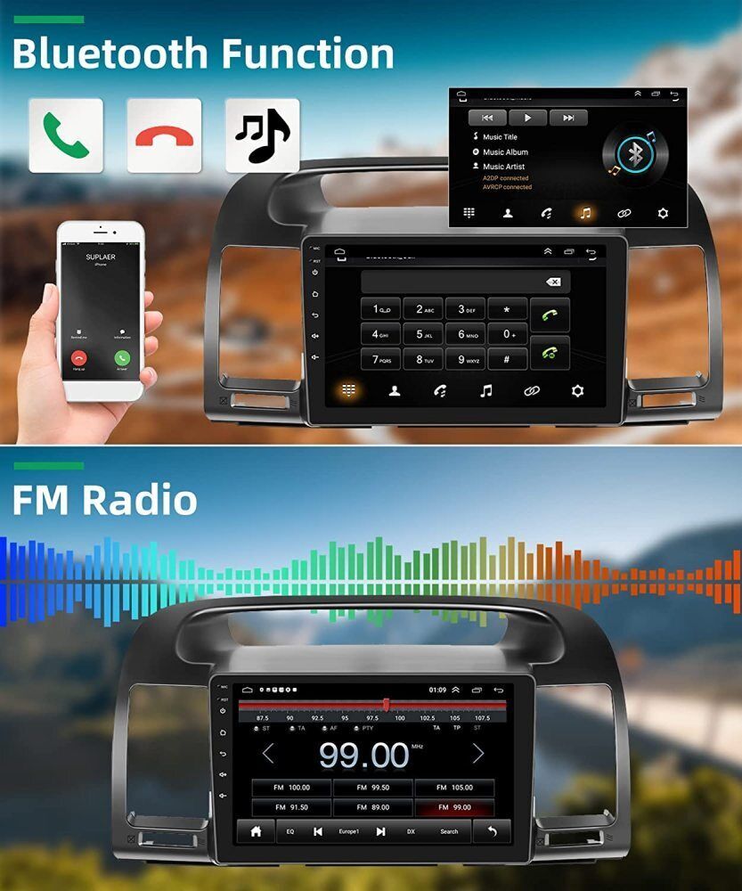 Support JBL FM Carplay Android Car Radio Stereo Media For 2002-2006 Toyota Camry