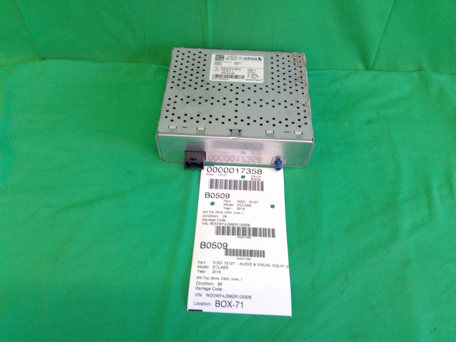15-16 MERCEDES C-CLASS Audio & Visual Equip.(radio) Sed C300 rcver A2229005111