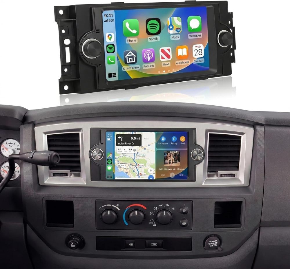 For Dodge RAM 1500 2500 3500 2006-2008 Android 15 CarPlay Car Stereo Radio GPS