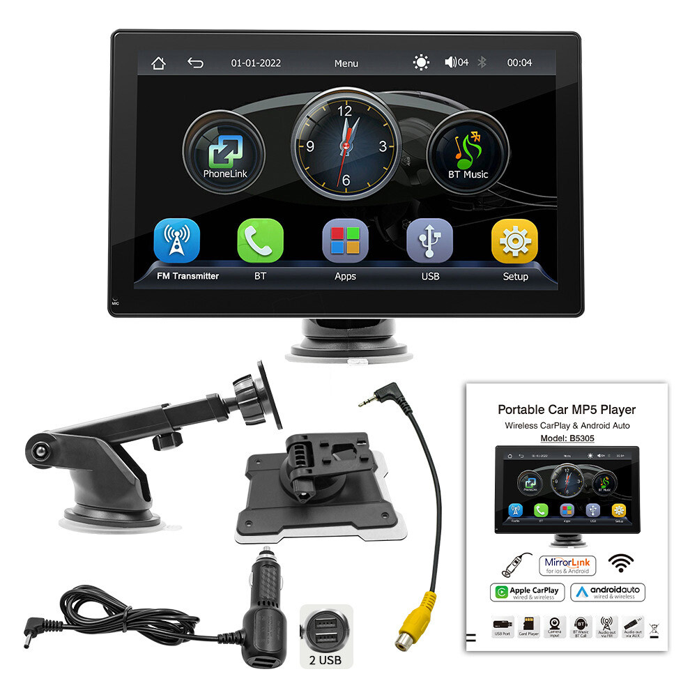 USB TF Autoradio Auto Bluetooth Car Radio 9 Inch Carplay Portable MP5 Android