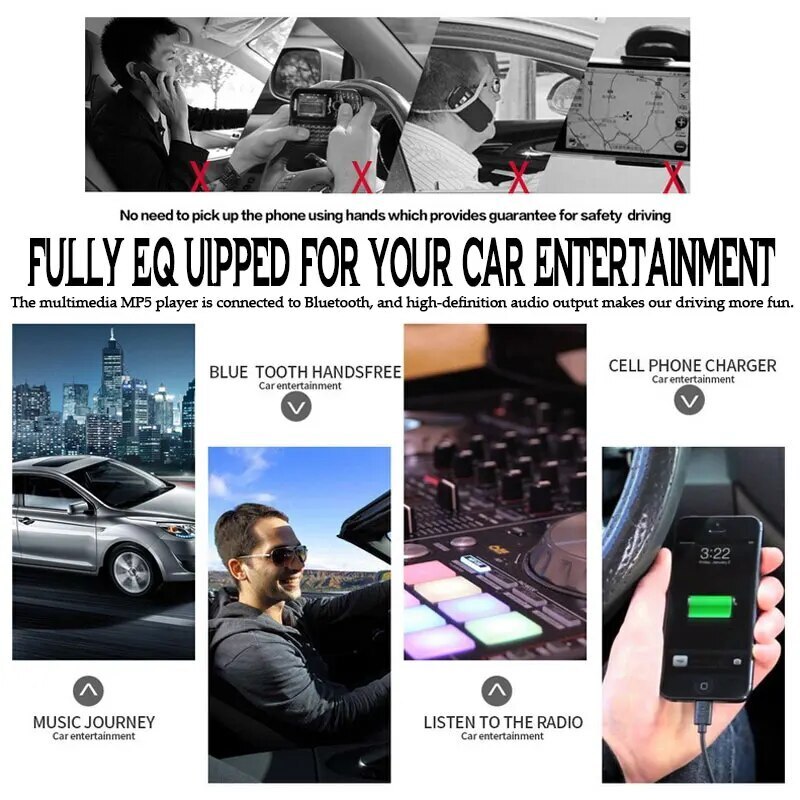 6.9 inch Single 1Din Car Radio GPS WiFi Mirror Link Bluetooth 1+16G Touch Screen