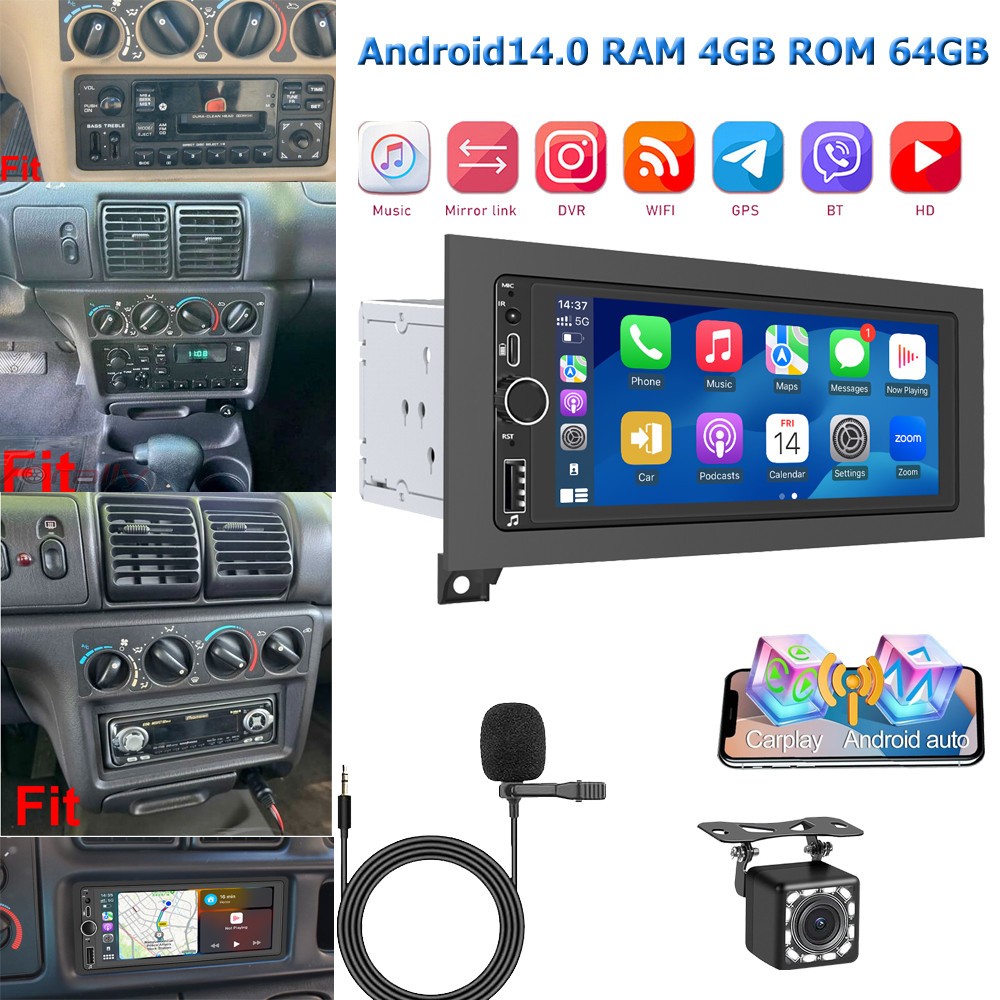 For 1995-1999 Dodge Neon / Plymouth Neon Android Carplay Car Stereo Radio GPS