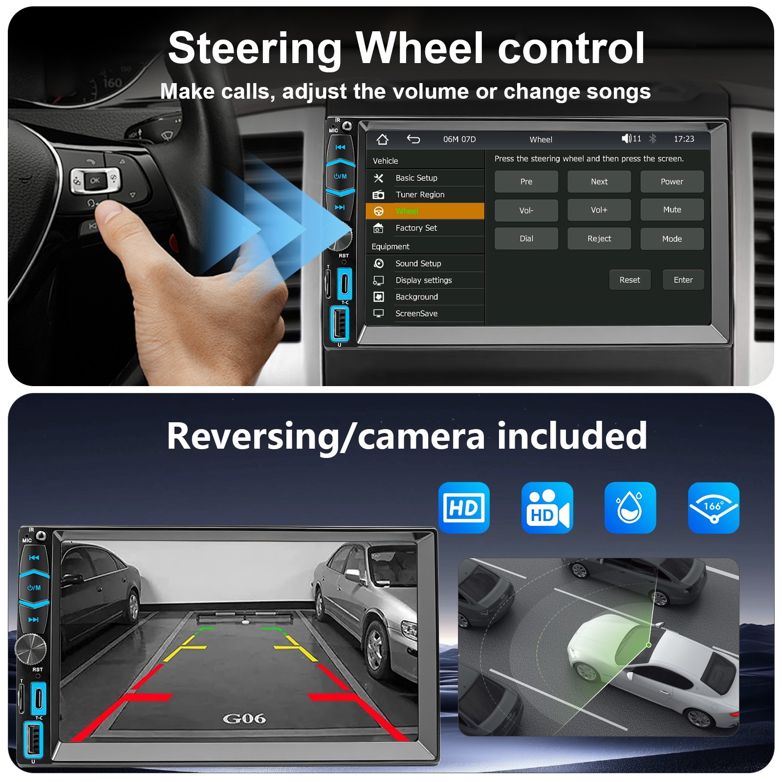 For Scion xD 2007–2014 Android Auto Apple Carplay GPS Car Stereo Radio BT Player