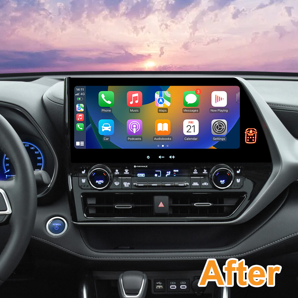 12.3Inch For Toyota Highlander 2021-2024 Android 12 Car GPS Player Stereo Radio