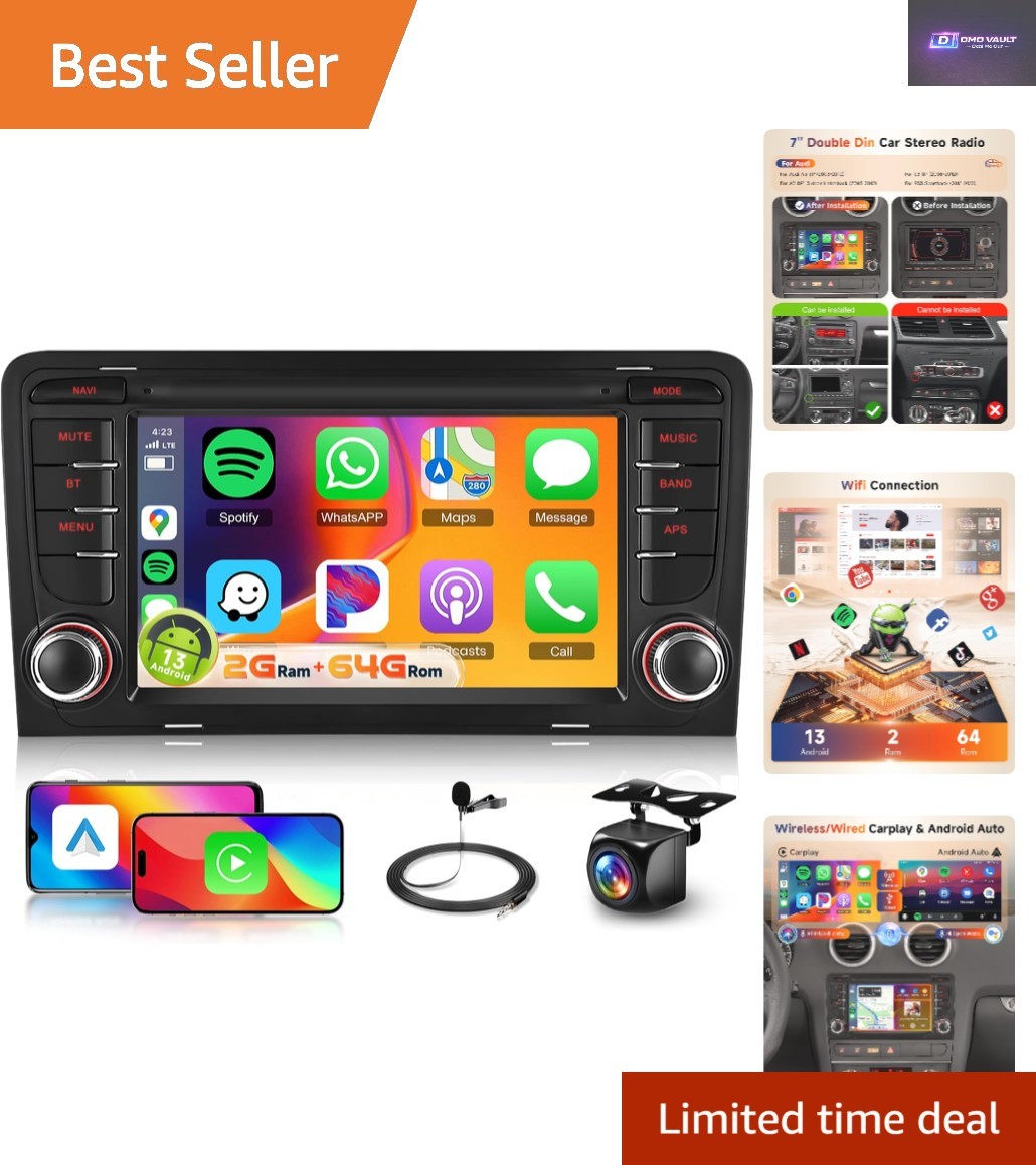 Audi Car Stereo with 7-Inch HD IPS Display | Wireless CarPlay & Android Auto
