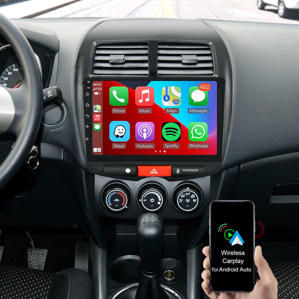 Car Stereo Radio GPS Navi WiFi Android 15 Carplay For Mitsubishi ASX 2010-2017