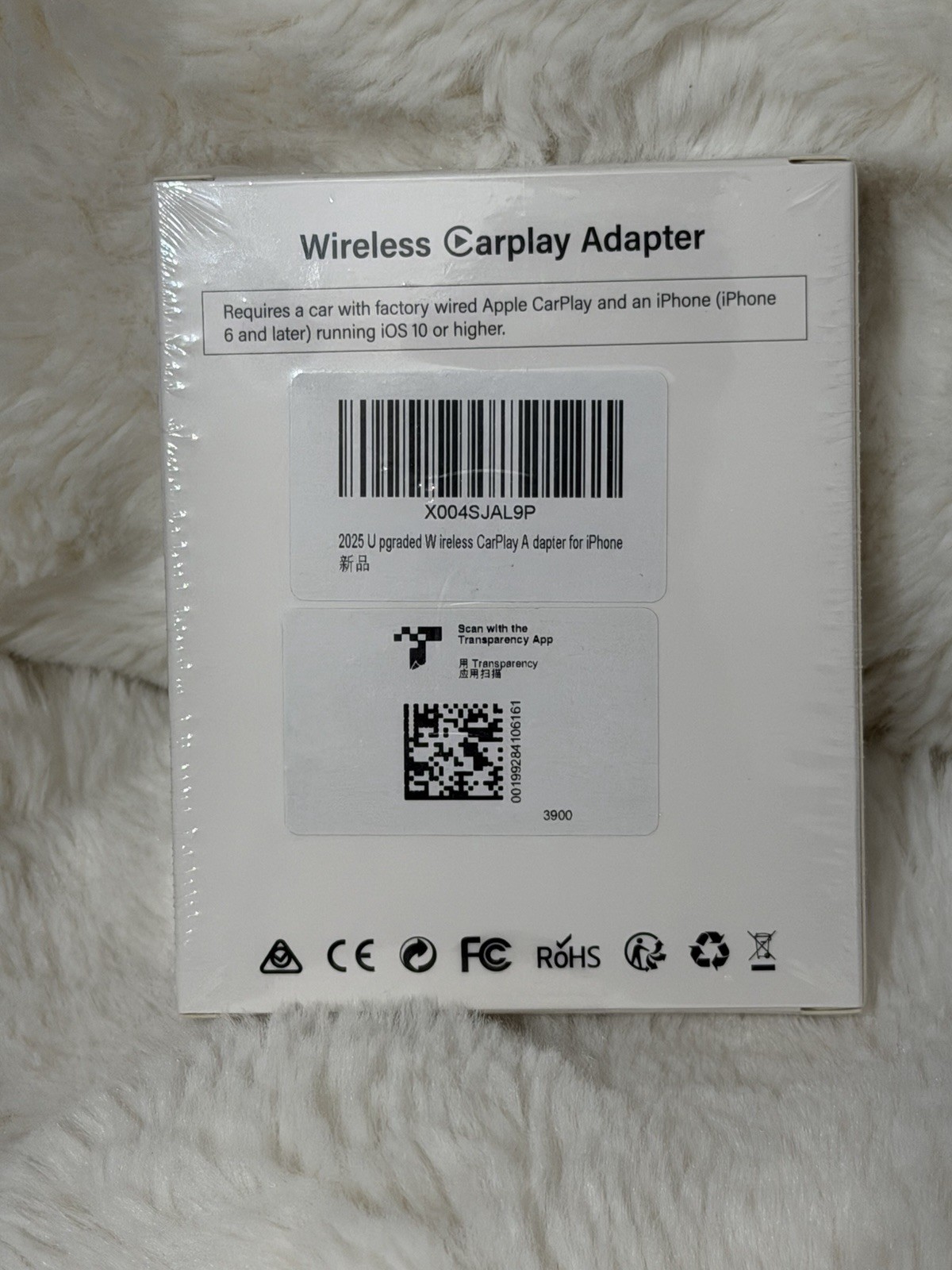 Wireless CarPlay Adapter for Apple iPhone & Android Auto USB Adapter Plug & Play