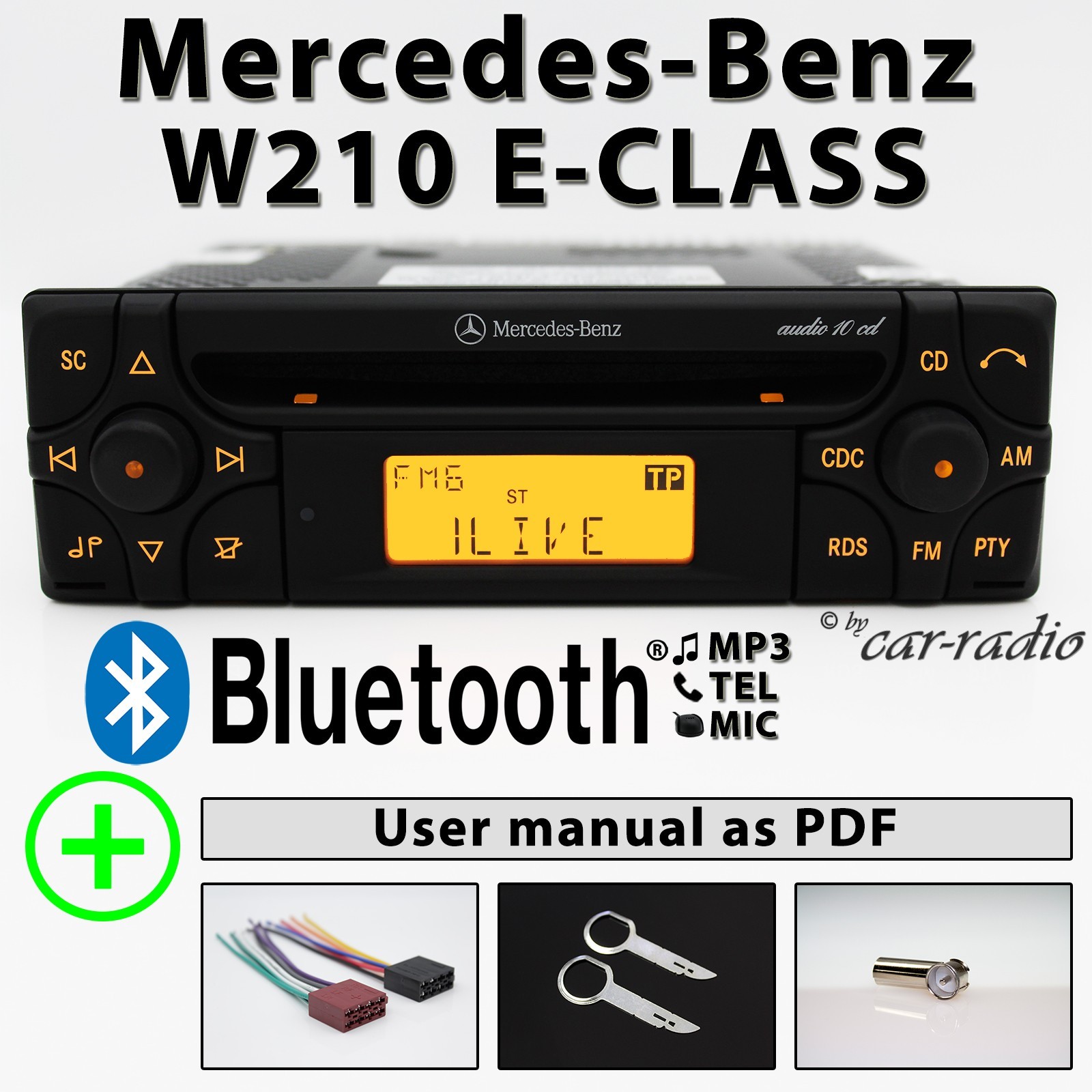 Mercedes W210 Car Stereo Bluetooth Radio Audio 10 CD MF2910 OEM Genuine E-Class