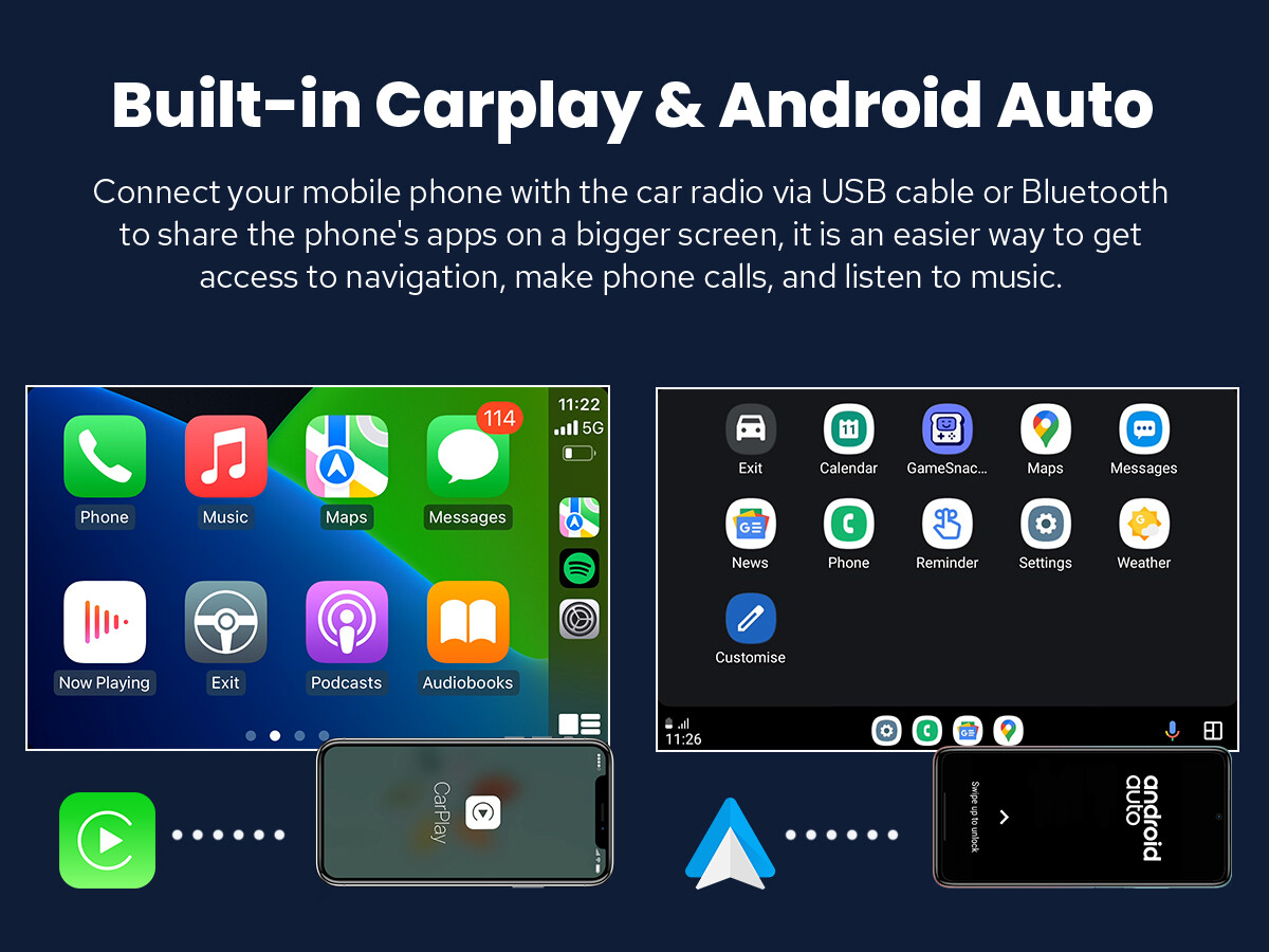 8GB+ 128GB Right Hand Drive JOYING 9 Inch Octa-Core Android 13 Navigation Radio